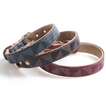 Load image into Gallery viewer, Leather Patterned Dog Collar