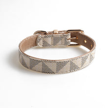 Load image into Gallery viewer, Leather Patterned Dog Collar