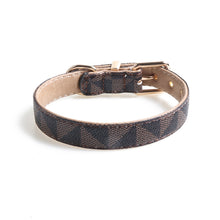 Load image into Gallery viewer, Leather Patterned Dog Collar